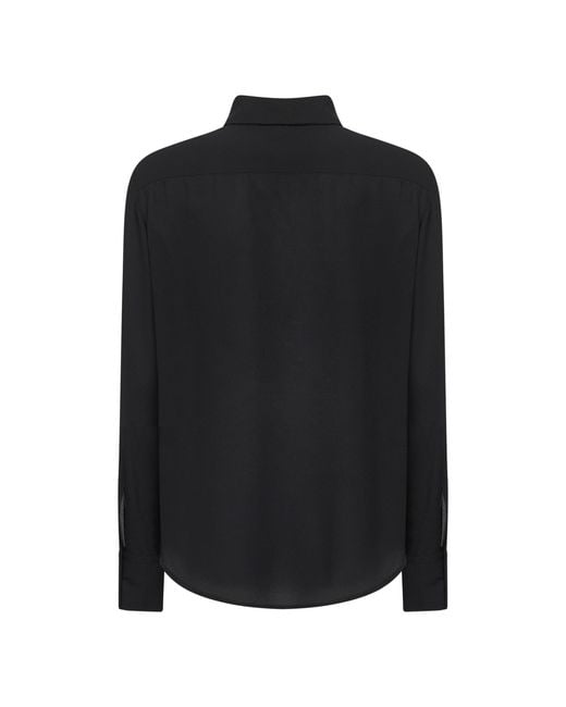Blanca Vita Black Onyx Crepe Corten Shirt