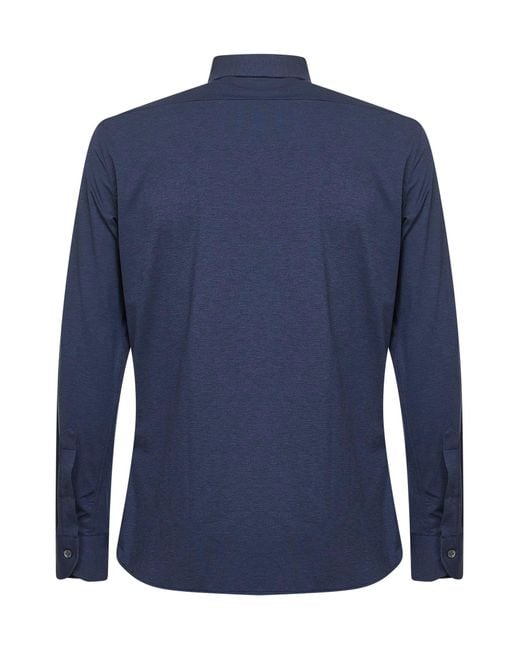 D 40 Blue Stretch Jersey Shirt for men