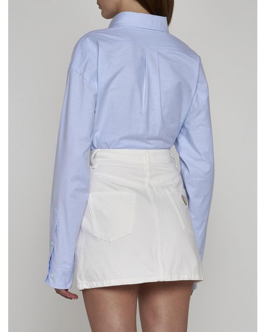Prada White Denim Miniskirt
