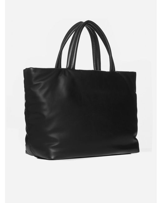Saint Laurent Black Logo Leather Tote Bag for men