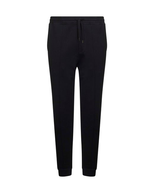 Brunello Cucinelli Blue Double Fleece Jogger Trousers for men