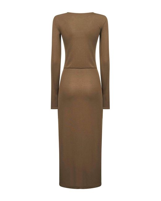Isabel Marant Natural Draped Jersey Jelina Long Dress