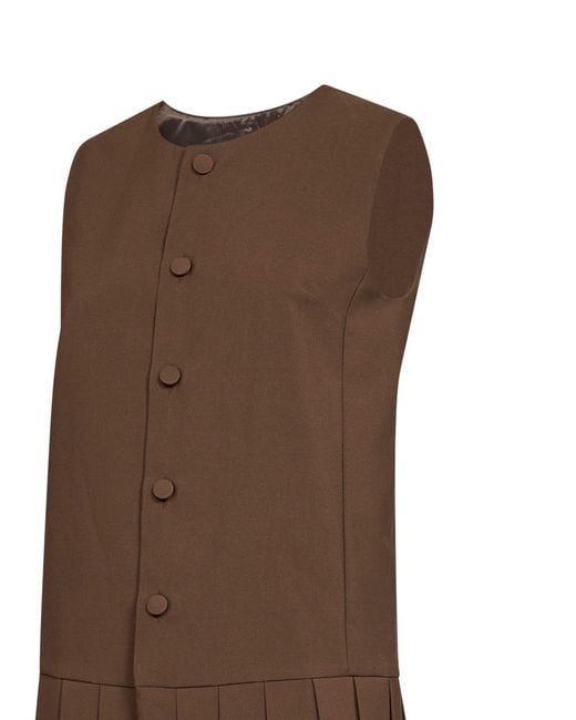 MM6 by Maison Margiela Brown Camel Virgin Wool Blend Vest