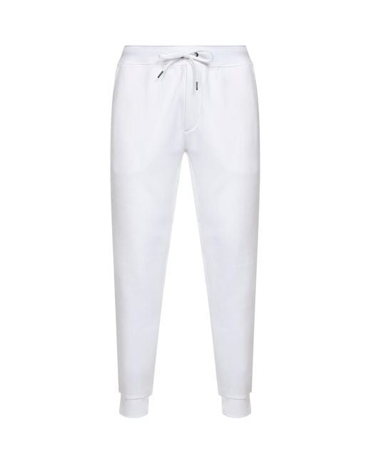 Polo Ralph Lauren White Cotton Jogging Trousers for men
