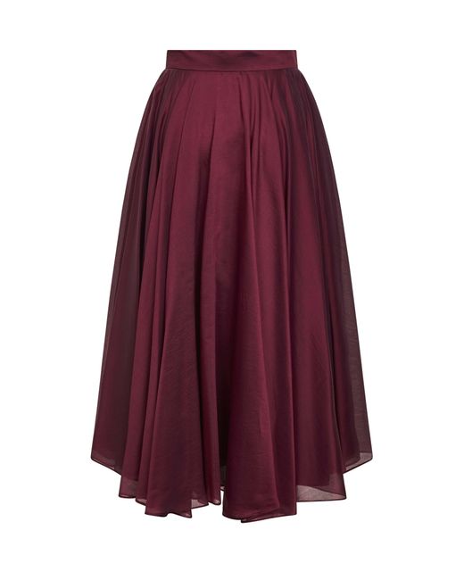 Blanca Vita Purple Burgundy Voile Gaudia Full Midi Skirt