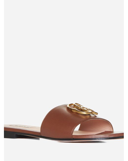 Bally White Ghis Leather Flat Sandals
