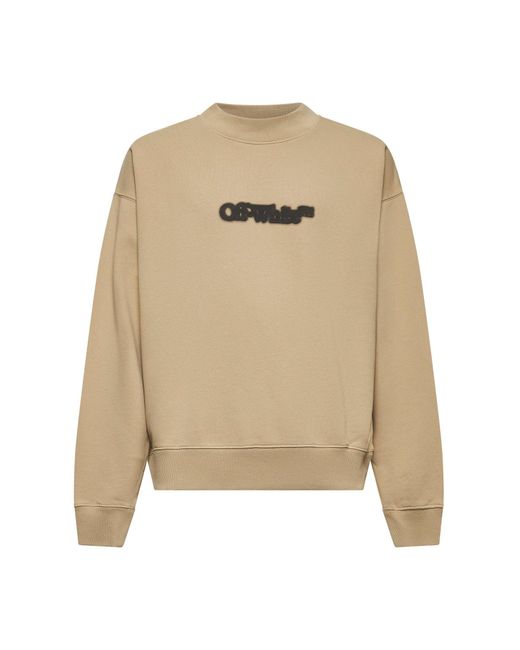 Felpa Girocollo Spray Arrow di Off-White c/o Virgil Abloh in Natural da Uomo