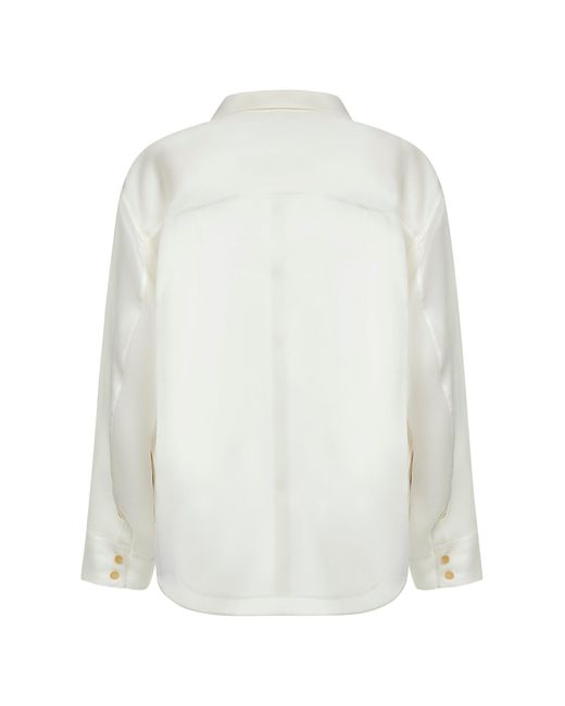 Khaite White Silk Organza Herschel Shirt