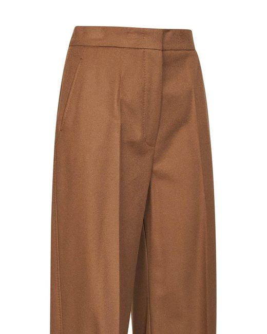 Max Mara Brown Chestnut Wool Mstmarengo Culotte Trousers
