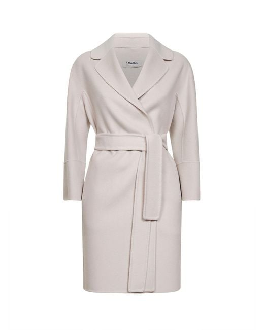Max Mara White Cocoon Short Coat