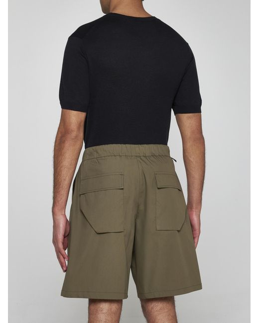 Low Brand Green Combo Cotton Shorts for men