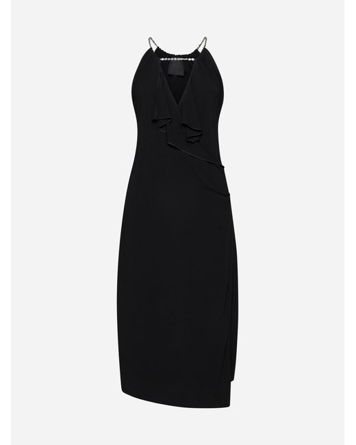 Givenchy Black Viscose Midi Dress