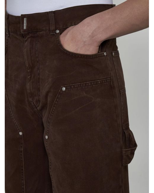 Givenchy Brown Carpenter Straight-leg Cotton-canvas Trousers for men