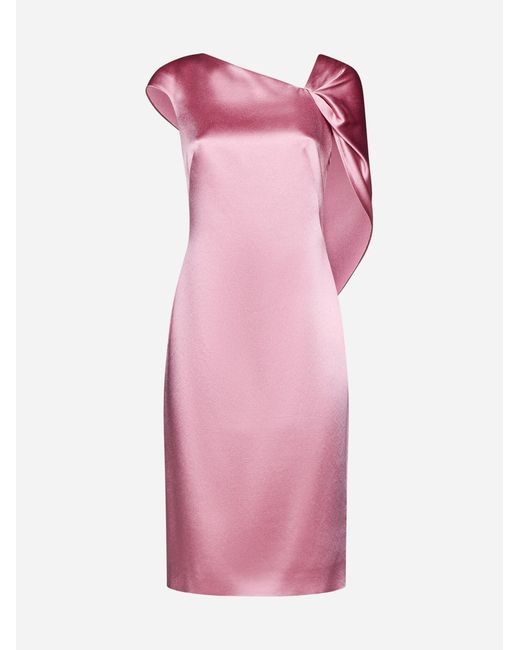 Givenchy Pink Satin Draped Dress