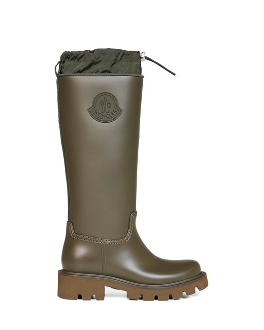 Moncler Green Kickstream High Rain Boots