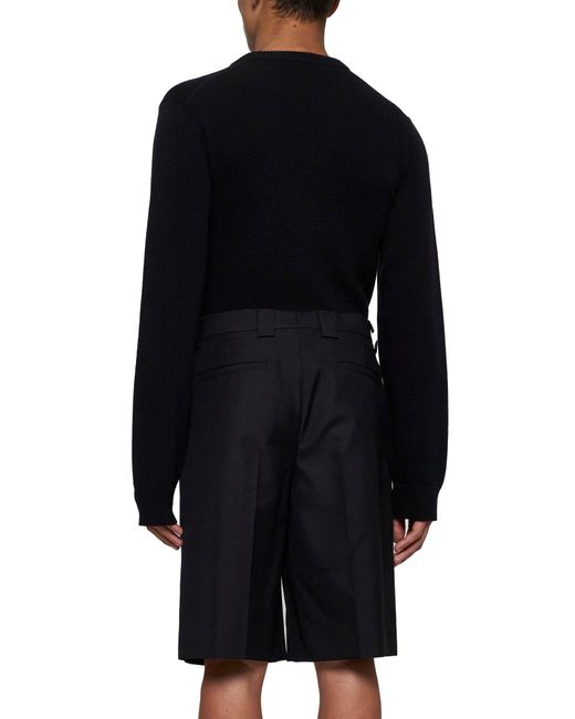 Gucci Blue Wool-Blend Shorts for men