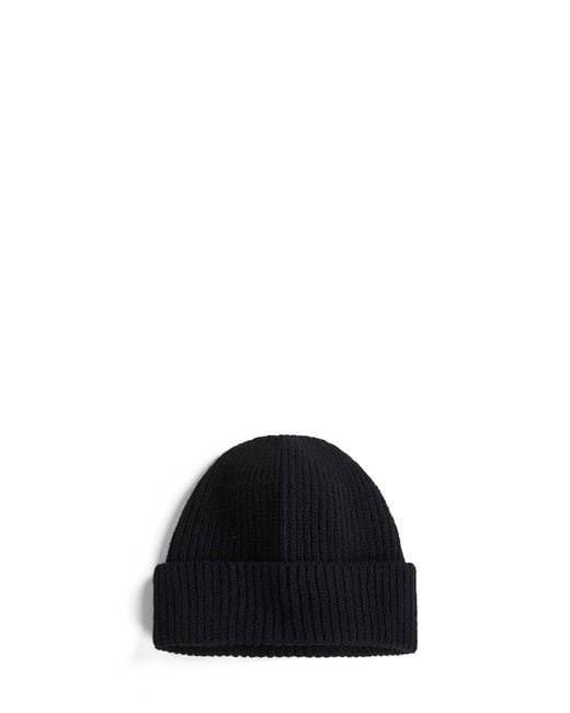 Prada Black Ribbed Cashmere Beanie for men