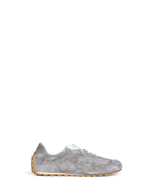 Bottega Veneta White Basalt Suede Orbit Flash Sneakers for men