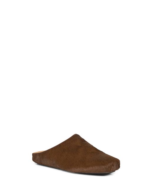 Uma Wang Brown Short Haircalfskin Ballet Slipper