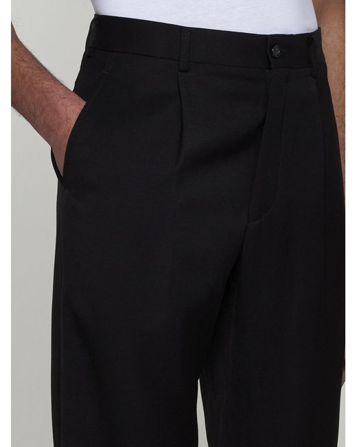 Comme des Garçons Black Rayon And Linen Trousers for men