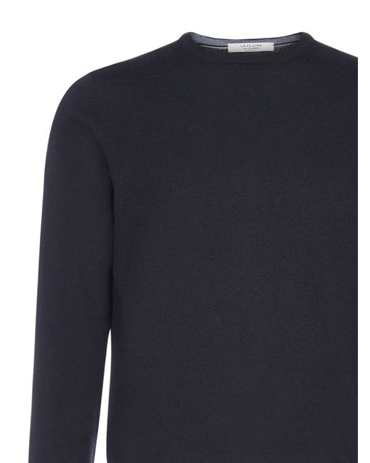 D 40 Blue Wool Crewneck Sweater for men