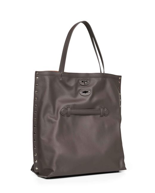 Zanellato Brown Gianduiotto A'Spasso Medium Tote Bag