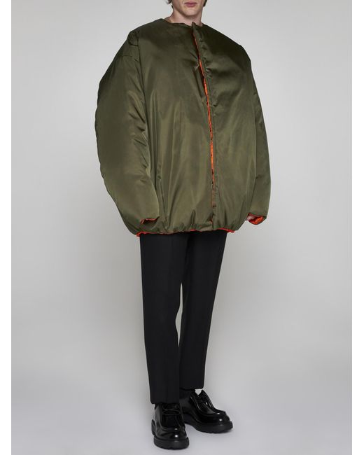 Prada Re-nylon Oversized Bomber Jacket in Green for Men | Lyst