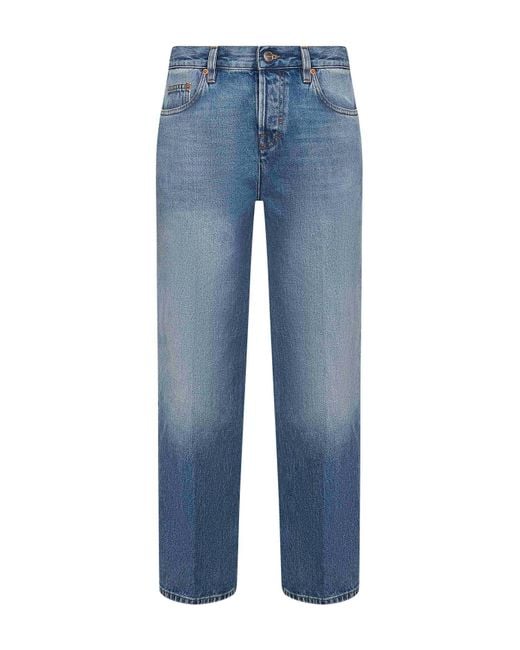 Gucci Blue Cotton Denim Straight Jeans