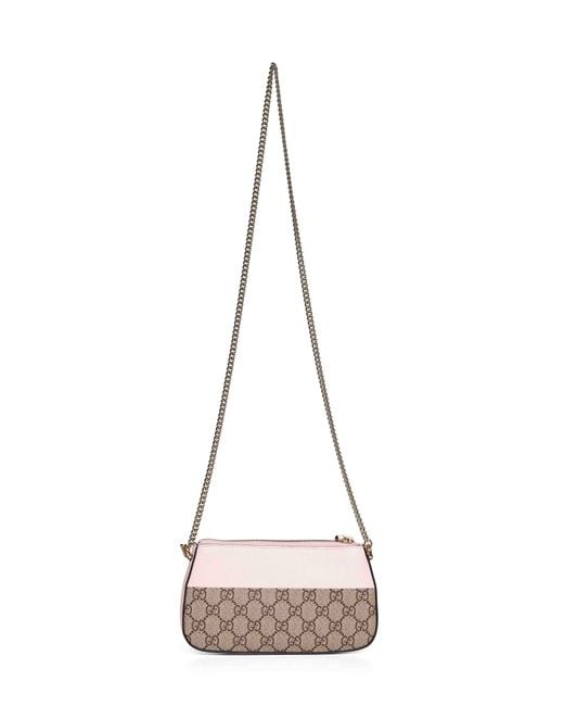 Gucci Natural Two-Tone Gg Marmont Mini Bag
