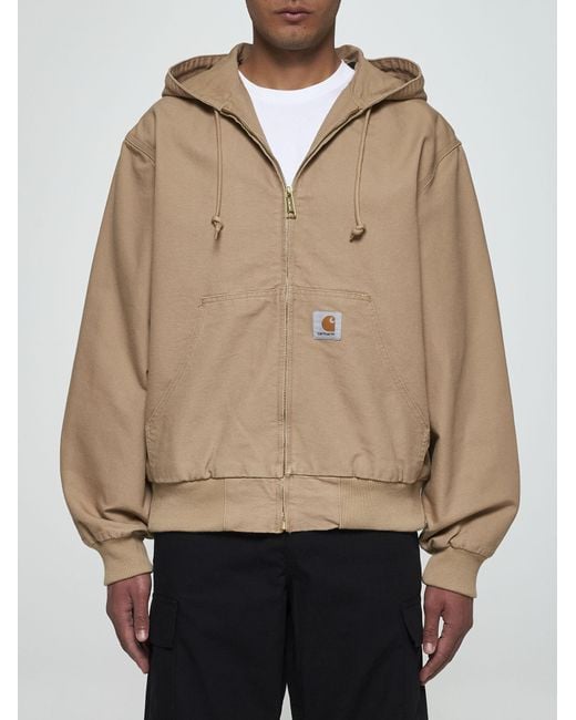 Carhartt Natural Active Dearborn Cotton Hooded Jacket for men