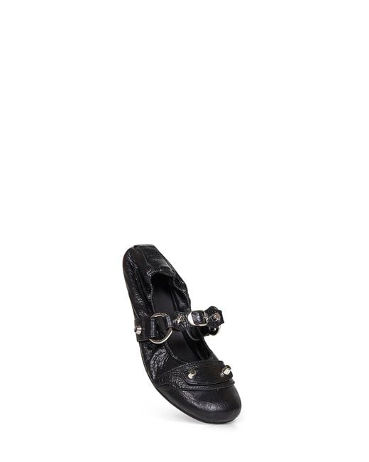 Balenciaga White Arena Lambskin City Ballet Flats
