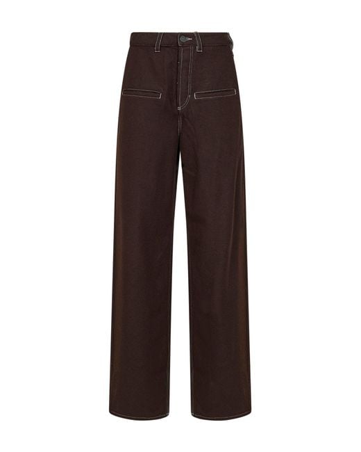 Uma Wang Brown Virgin Wool-Blend Ball Trousers