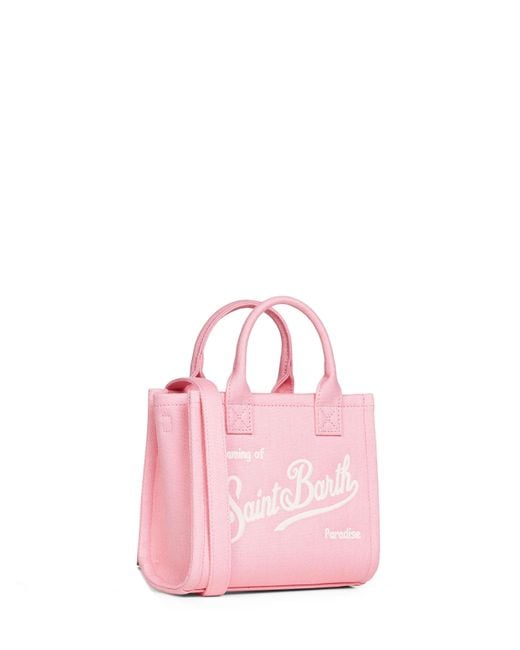 Mc2 Saint Barth Pink Vanity Bag Mini Handbag With Shoulder Strap