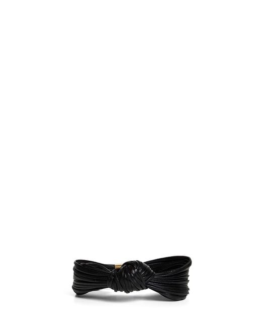 Bottega Veneta White Leather Knot Bracelet