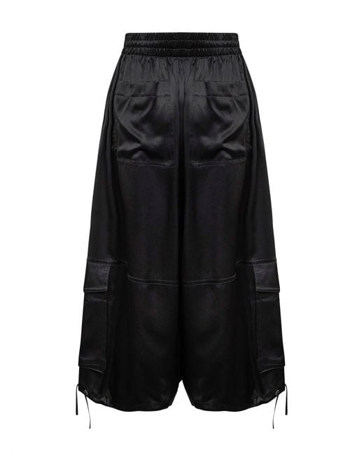 Co. Black Silk Charmeuse Braies Trousers