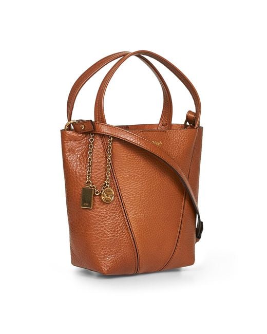 Chloé Brown Chloã Chloã Spin Small Tote Bag