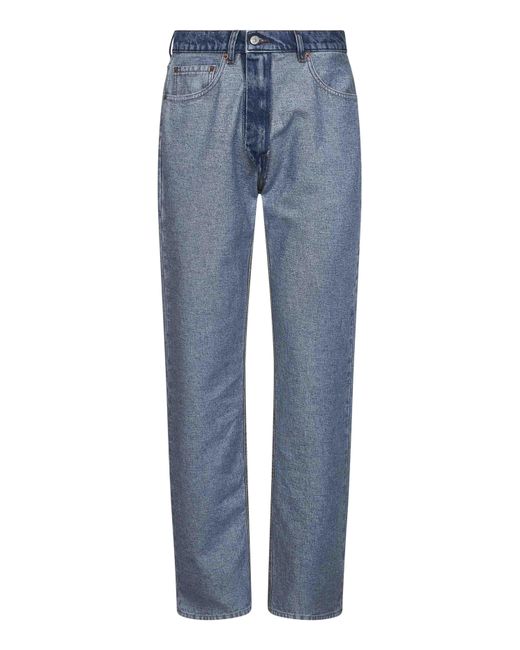 MM6 by Maison Margiela Blue Denim Inside Out-Effect Jeans for men
