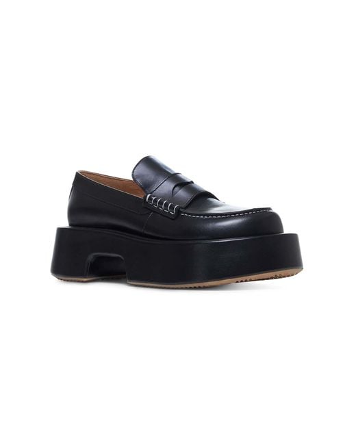 J.W. Anderson Blue Leather Platform Loafers
