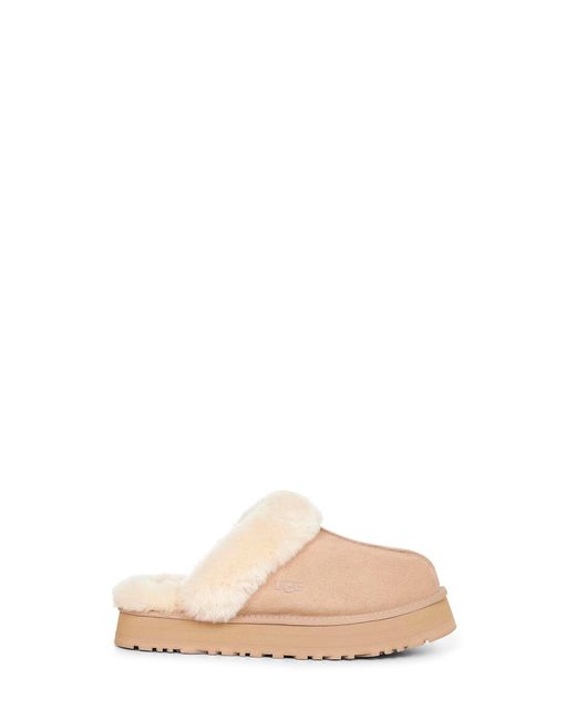 Ugg Natural Disquette Suede Slippers