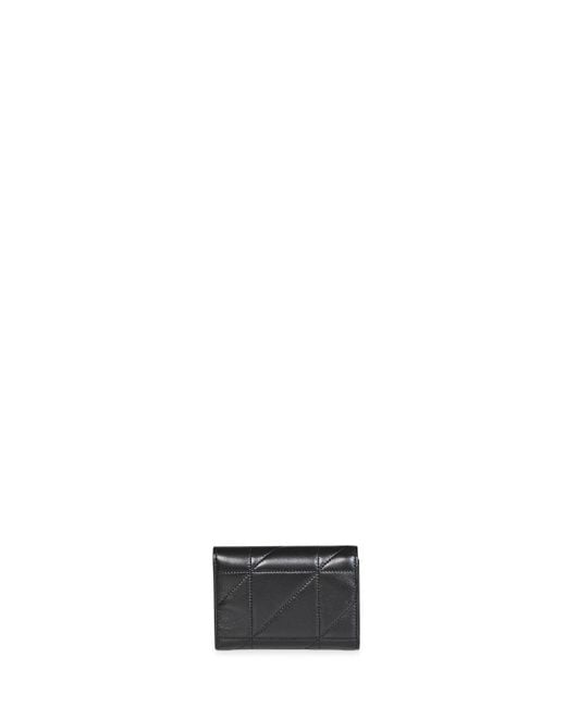 Saint Laurent White Jamie Slim Tri-Fold Wallet