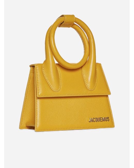 Jacquemus Yellow Le Chiquito Noeud Leather Bag