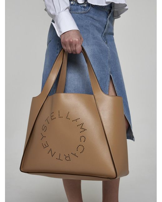 Stella McCartney Natural Logo Alter Nappa Tote Bag