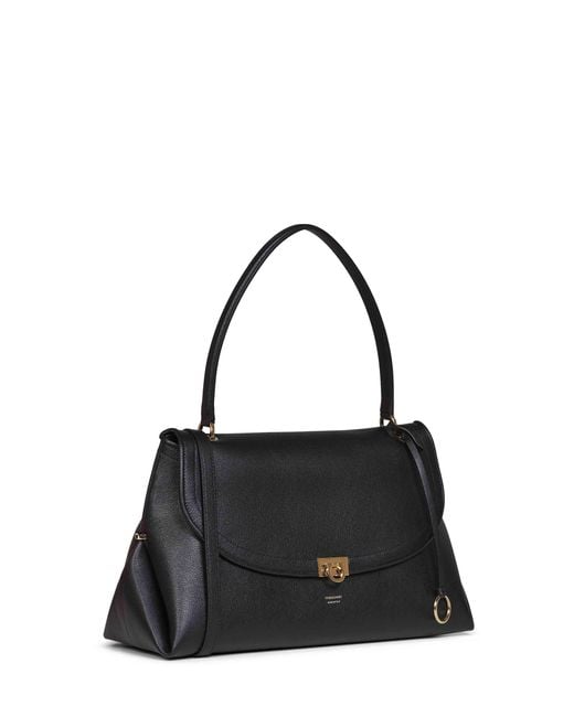 Ferragamo Black Sofia 2026 (L) Shoulder Bag