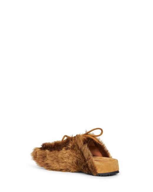 Dries Van Noten Brown Shearling Mules By for men