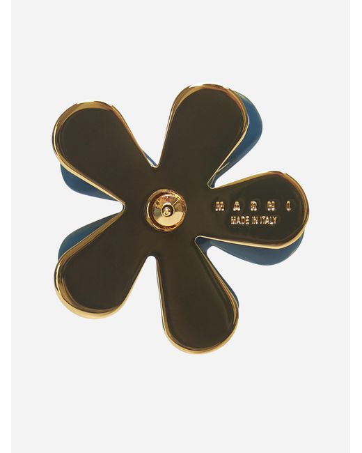 Marni Blue Flower Pop Earrings