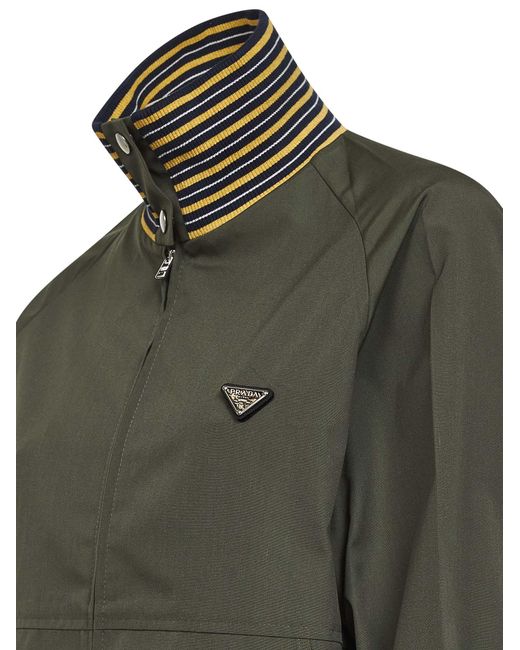 Prada Abbigliamento Green Military Twill Blouson