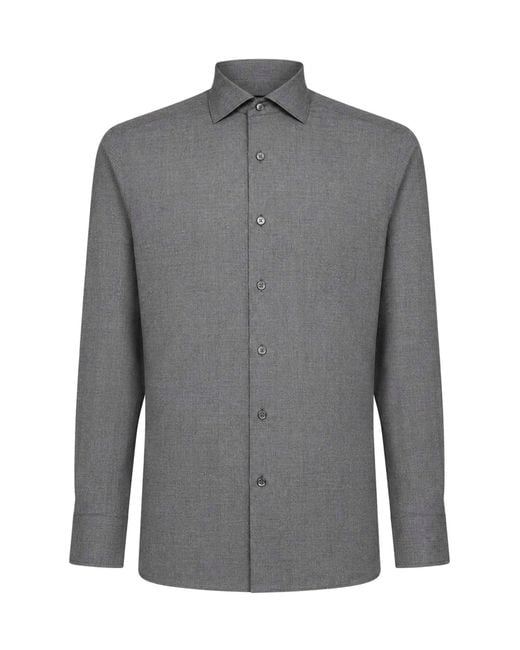 Zegna Gray Cashco Shirt for men
