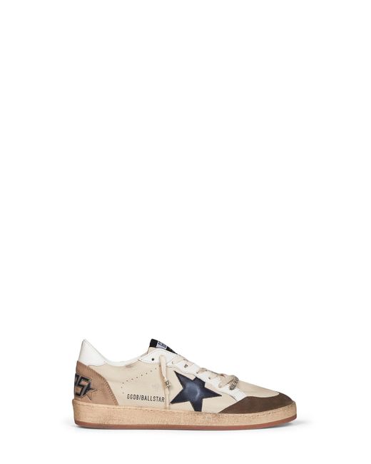 Golden Goose Deluxe Brand White Cream Leather Ball Star Sneakers for men