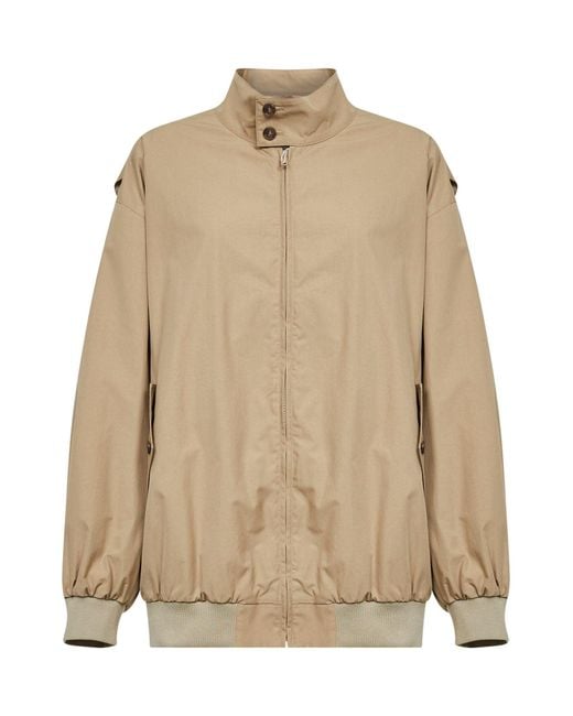 MM6 by Maison Margiela Natural Cotton Oversized Bomber Jacket