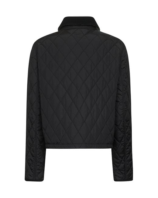 Burberry Black Quilted Nylon Cropped Jacket